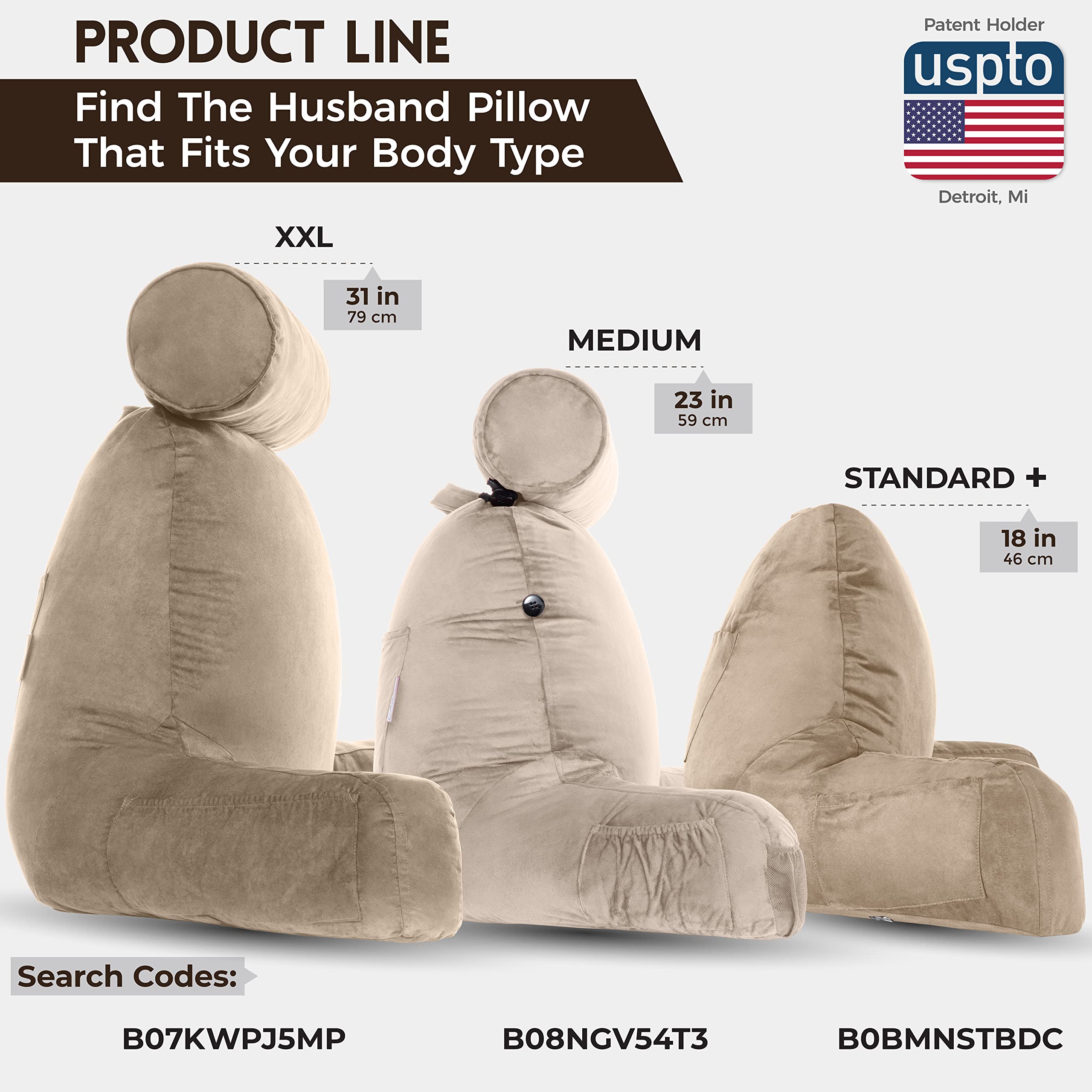 Husband Pillow XXL 低反発 ソファー　リバーシブル2両面カバー Amazon.co.jp: Husband Pillow プレミアム低反発 - XXL、大人の